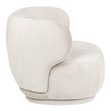 <transcy>Prima - Crème fluwelen fauteuil</transcy>