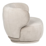 Alice - Velvet Armchair, Curved Accent Chair