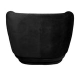 Alice - Black Velvet Armchair, Curved Accent Chair