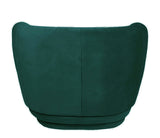 Alice - Green Velvet Armchair, Curved Accent Chair