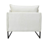 Mia - Modern Fabric Armchair, Metal Leg Accent Chair