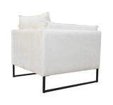 Mia - Modern Fabric Armchair, Metal Leg Accent Chair