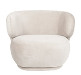 <transcy>Prima - Crème fluwelen fauteuil</transcy>