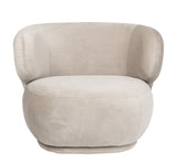 Alice - Velvet Armchair, Curved Accent Chair