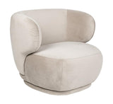 Alice - Velvet Armchair, Curved Accent Chair