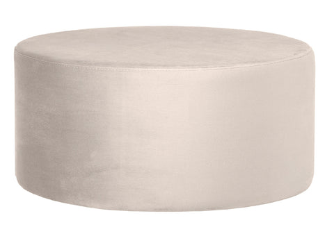 Andes - Round Cocktail Ottoman, Upholstered Coffee Table