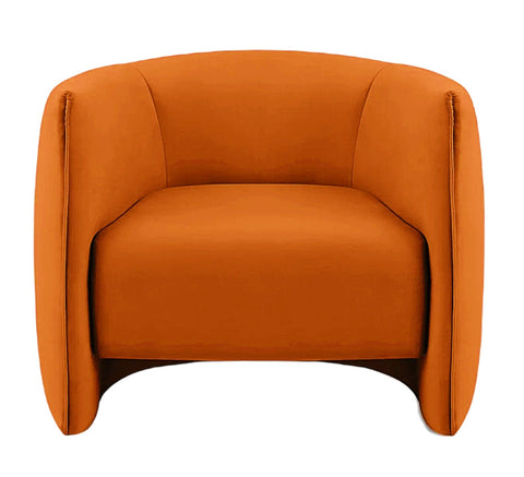 Agnes - Curved Velvet Armchair