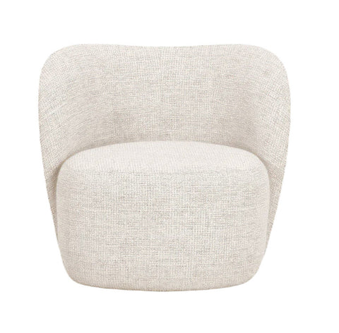 Chelsea - Beige Curved Armchair, Curved Accent Chair