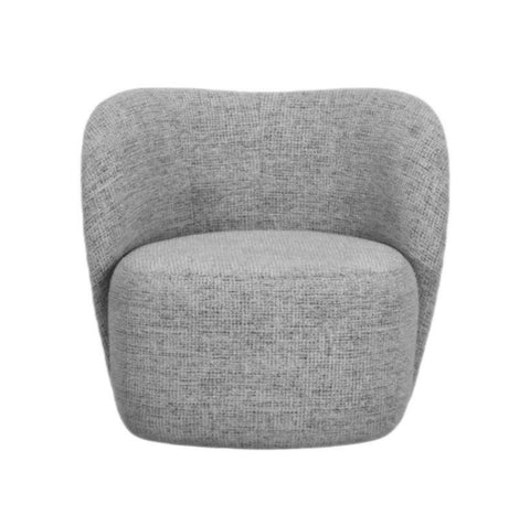 Chelsea - Grey Curved Armchair, Curved Accent Chair