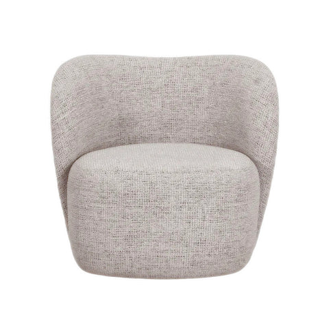 Chelsea - Mink Curved Armchair, Curved Accent Chair