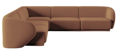 Emma - Velvet Sectional Corner Sofa, Modular Corner Sofa