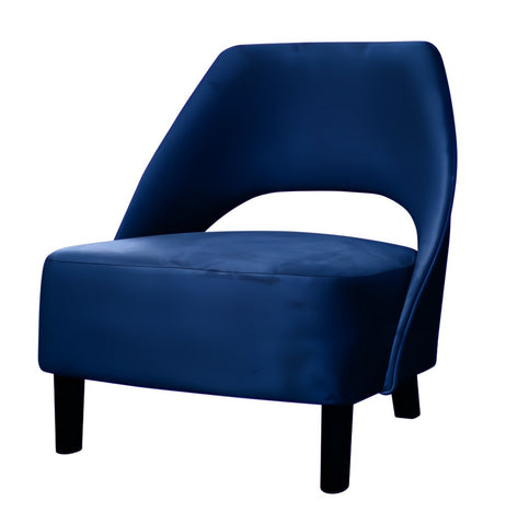 Kayden - Elegant Velvet Armchair, Curved Occasional Chair