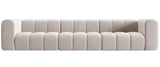 Lunar - 5-Seater Beige Velvet Sectional Sofa