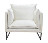 Mia - Modern Fabric Armchair, Metal Leg Accent Chair