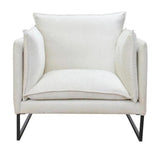 Mia - Modern Fabric Armchair, Metal Leg Accent Chair