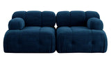 Palmer - Navy 2-Seater Modular Sofa, Modern Sectional Sofa