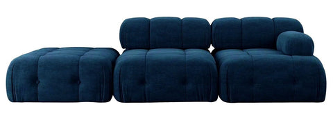 Palmer - Navy 3.5-Seater Modular Sofa, Modern Bubble Sectional