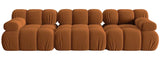 Tiffany - Velvet 3-Seater Modular Sofa, Bubble Sectional