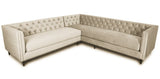 Orlando - Elegant Contemporary Chesterfield Velvet Corner Sofa-Sofa-Belle Fierté